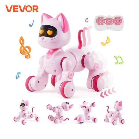 VEVOR Intelligent Remote Control Robot Cat Electronic Stunt Voice Command Programmable Touch-sense Music Song Children's Toys Mike's mixed store