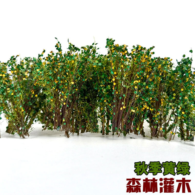 Simulation Forest Bush Model Military Sand Table Scene Layout Railway Train Building Landscape Diorama Materials