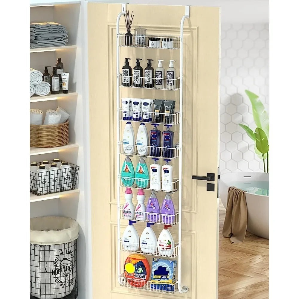 TIMEBAL 8 Tier Over The Door Pantry Organizer, Over The Door Storage Rack, Storage Organization