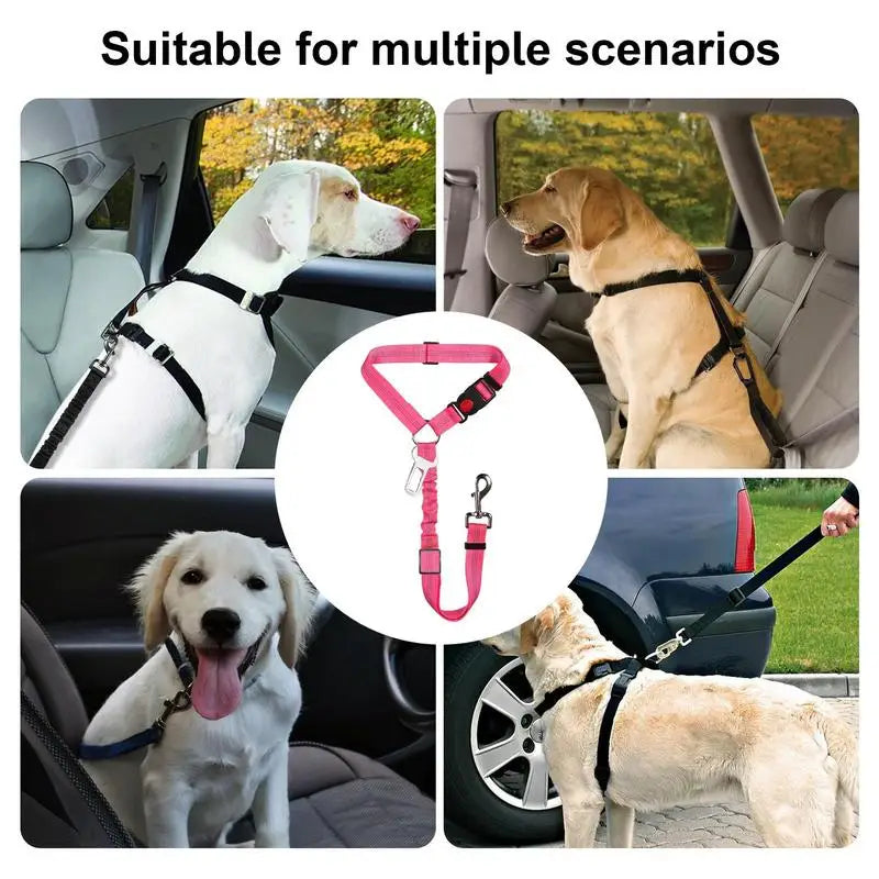 Dog Car Harnesses Safety Belt Strap For Dogs And Cats Portable Headrest Dog Car Harness Cat Safety Seat Belt Strap For Small