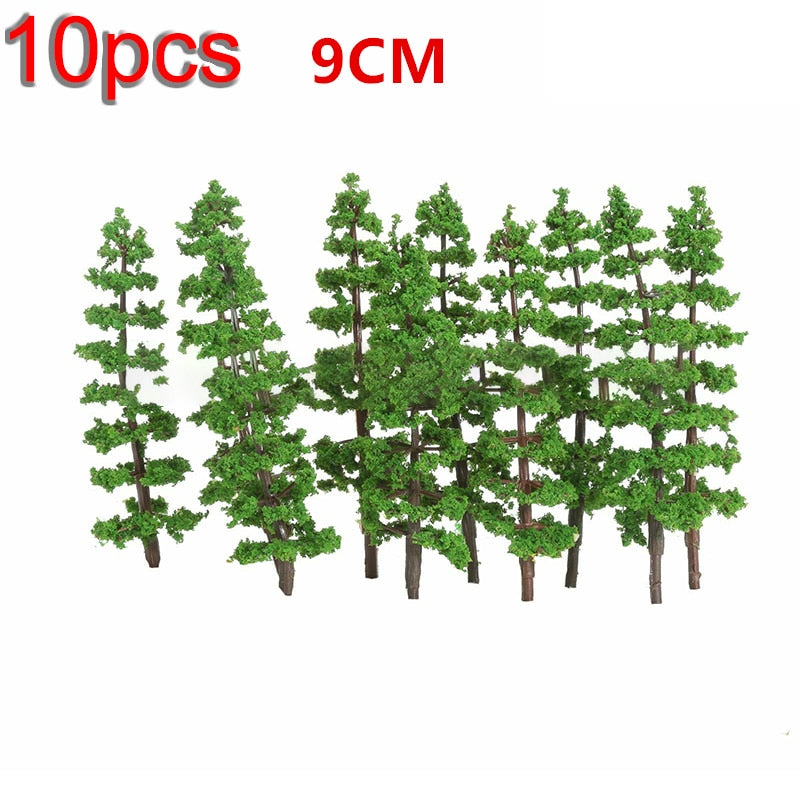 20/70pcs Plastic Model Train Artificial Miniature Tree Scenery Railroad Decoration Building Landscape Accessories Toys for Kids