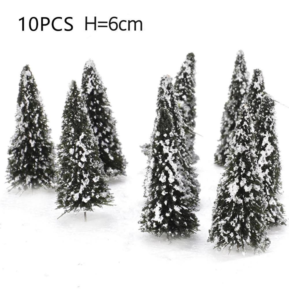 20/70pcs Plastic Model Train Artificial Miniature Tree Scenery Railroad Decoration Building Landscape Accessories Toys for Kids