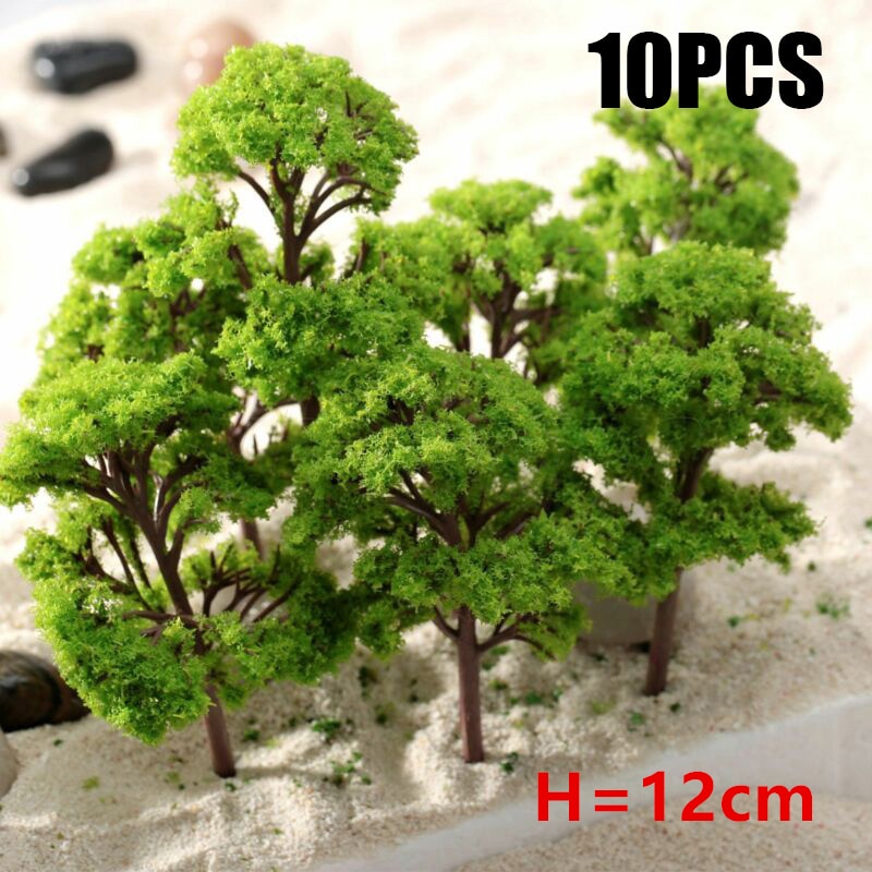 20/70pcs Plastic Model Train Artificial Miniature Tree Scenery Railroad Decoration Building Landscape Accessories Toys for Kids