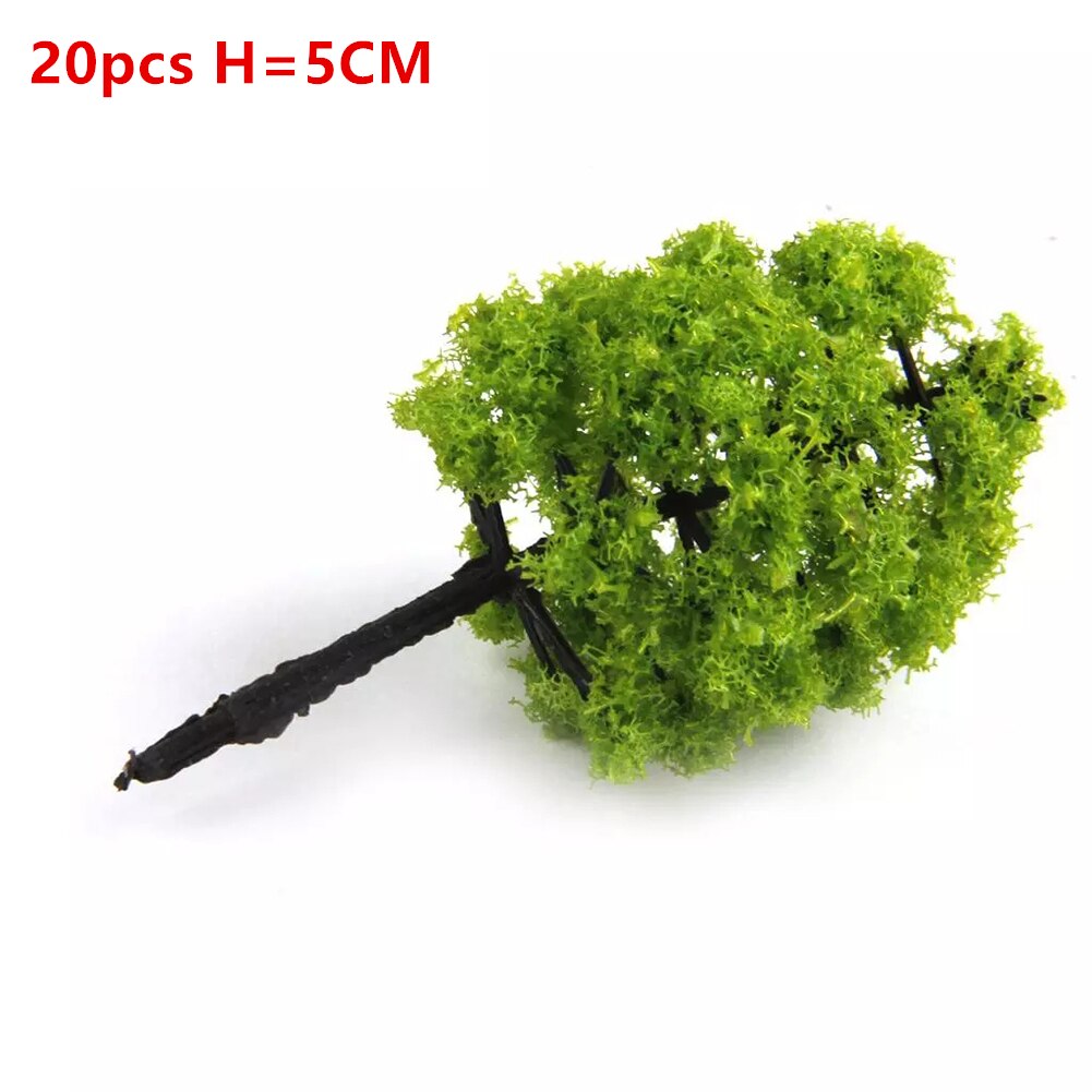 20/70pcs Plastic Model Train Artificial Miniature Tree Scenery Railroad Decoration Building Landscape Accessories Toys for Kids