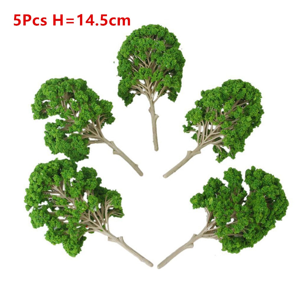 20/70pcs Plastic Model Train Artificial Miniature Tree Scenery Railroad Decoration Building Landscape Accessories Toys for Kids