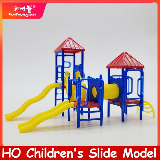 1:87 Ho Scale Children's Slide for Kindergarten Playground Park with Slides Set Model Squid Game Architectural Building Layout