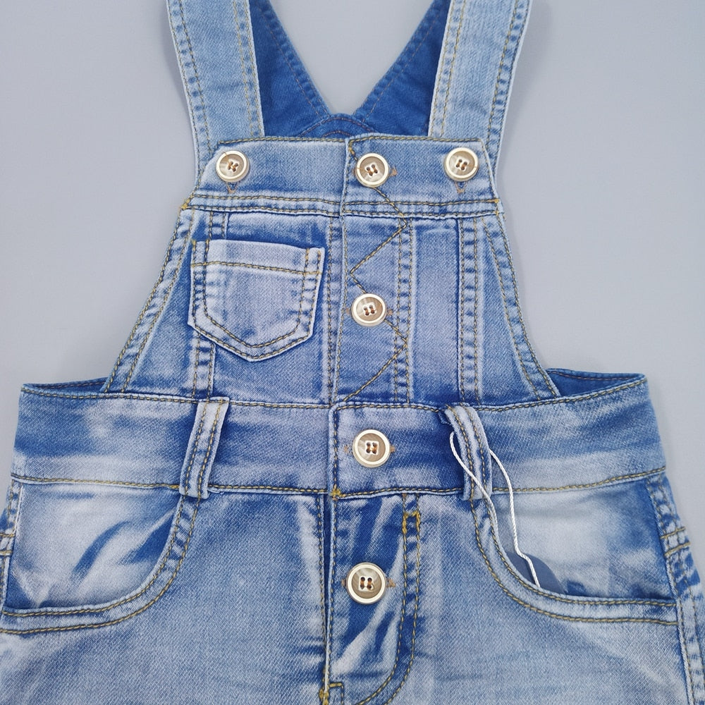 Size 3T & up Girls Denim Shorts Overalls