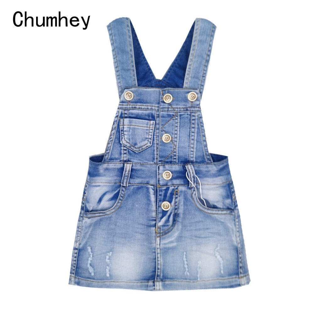 Size 3T & up Girls Denim Shorts Overalls