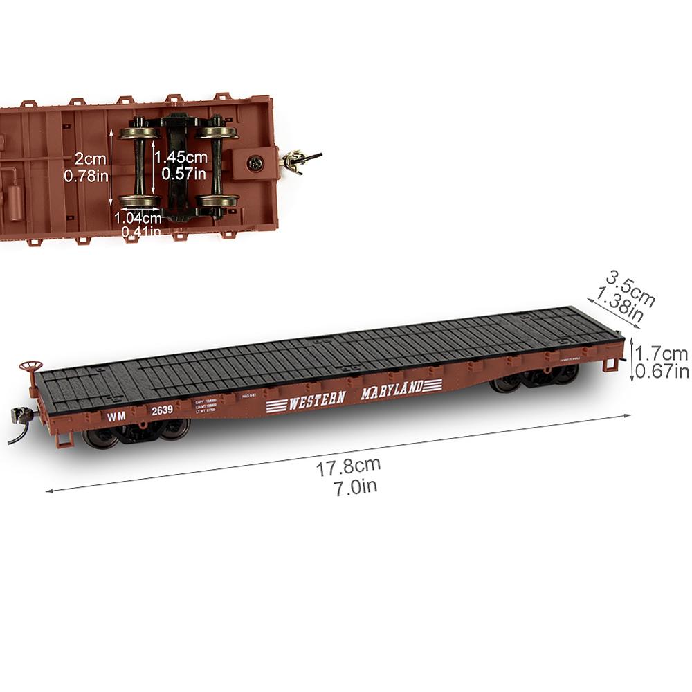 HO Scale 1:87 52ft Flat Car with Shipping Container