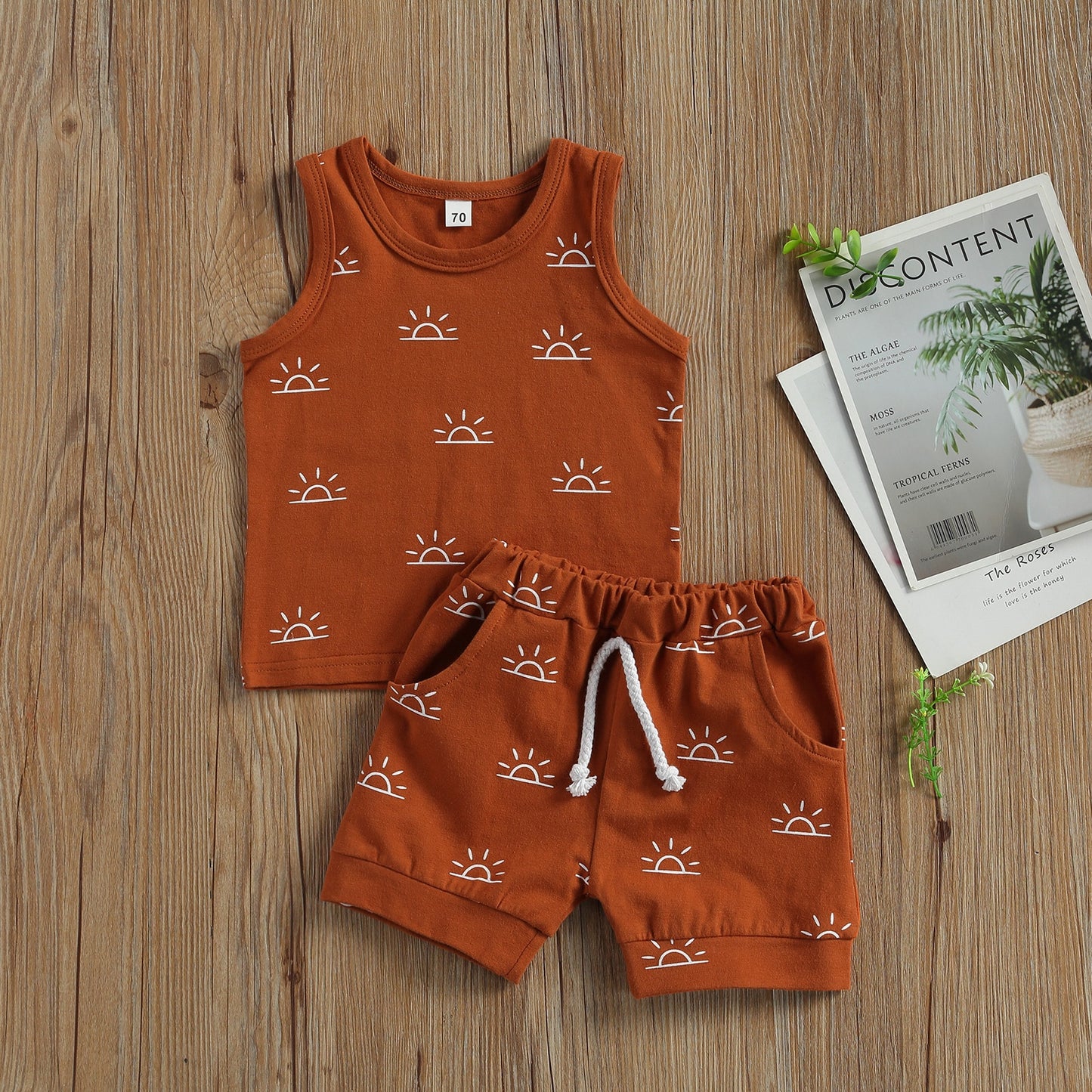 6M - 3T Sleeveless Pullover Top and Shorts Set