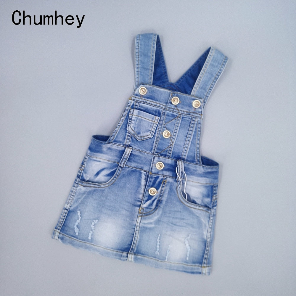 Size 3T & up Girls Denim Shorts Overalls