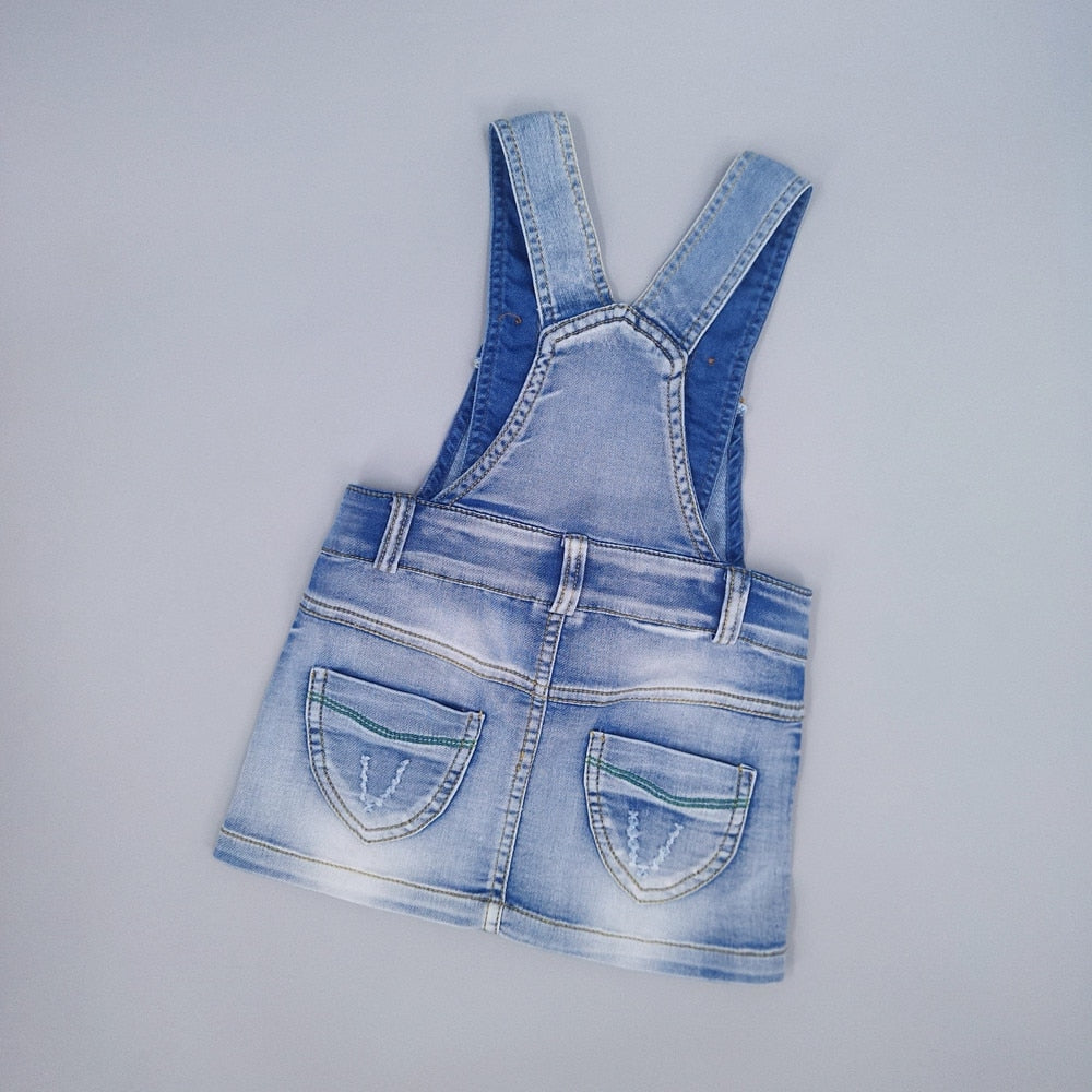 Size 3T & up Girls Denim Shorts Overalls