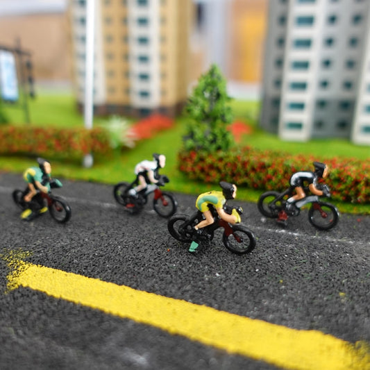 1/87 HO Scale Model Figure set cycling landscape model train railway layout scenery DIY  miniature model dioramas display gaming