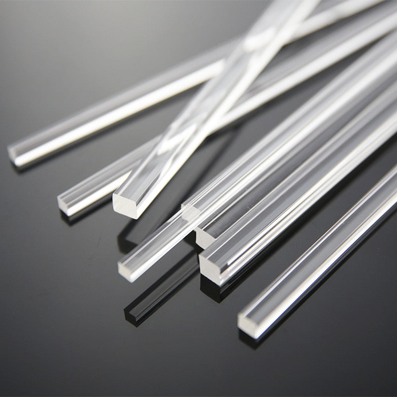 Various sizes square transparent acrylic rod