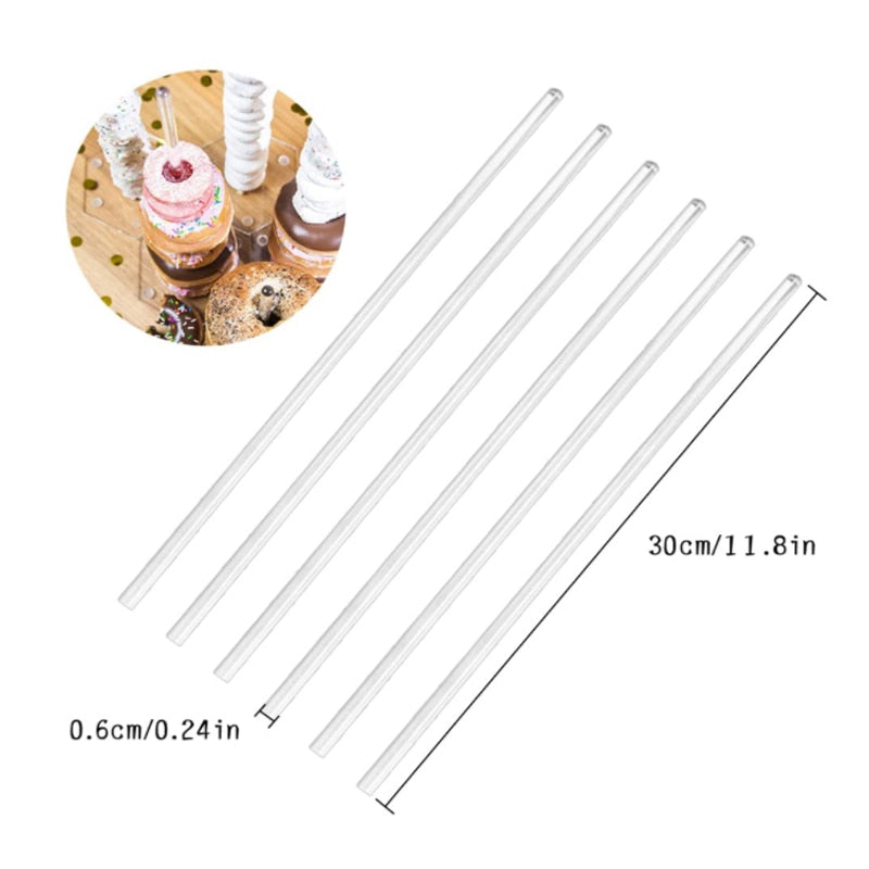 Various sizes clear acrylic rods - round