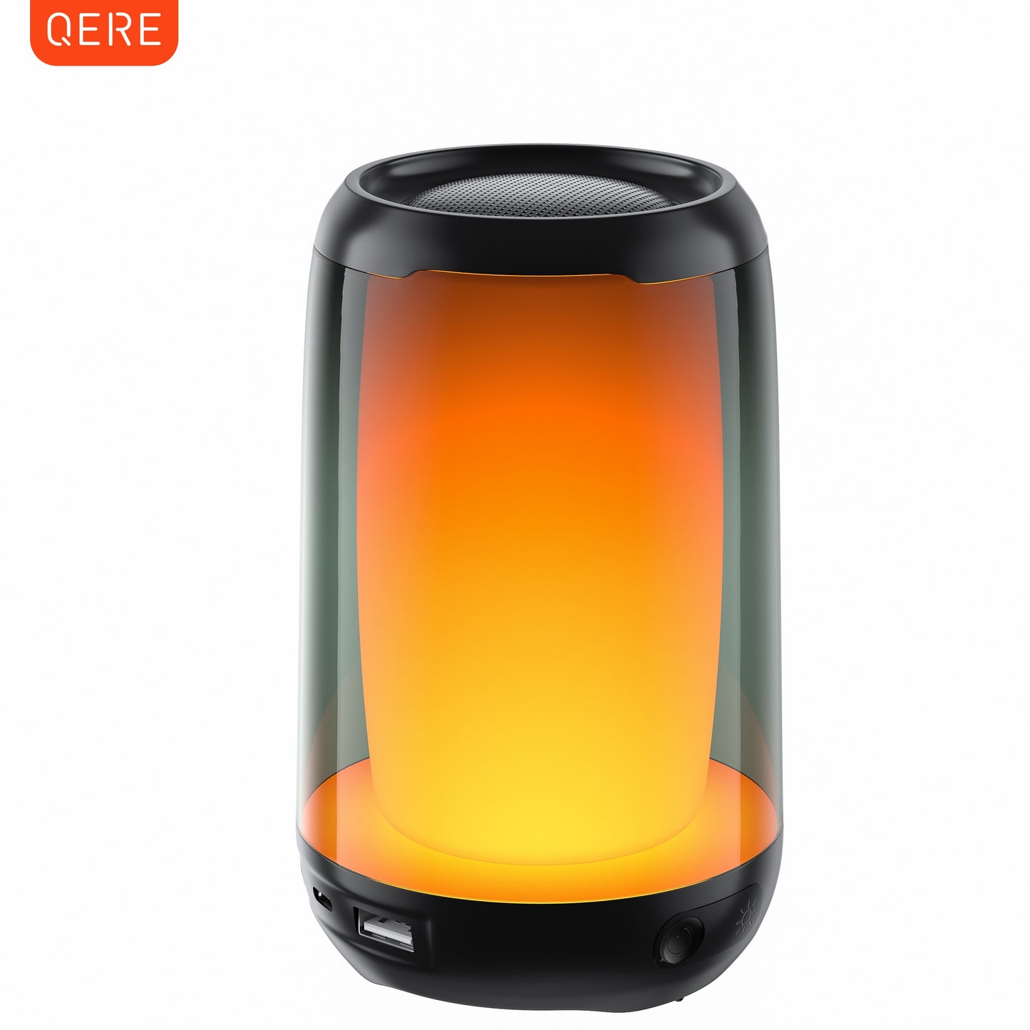 Portable Bluetooth Speaker 12 kinds color lights Night Light Atmosphere Lamps 45MM Loudspeaker QERE Multiple connection modes