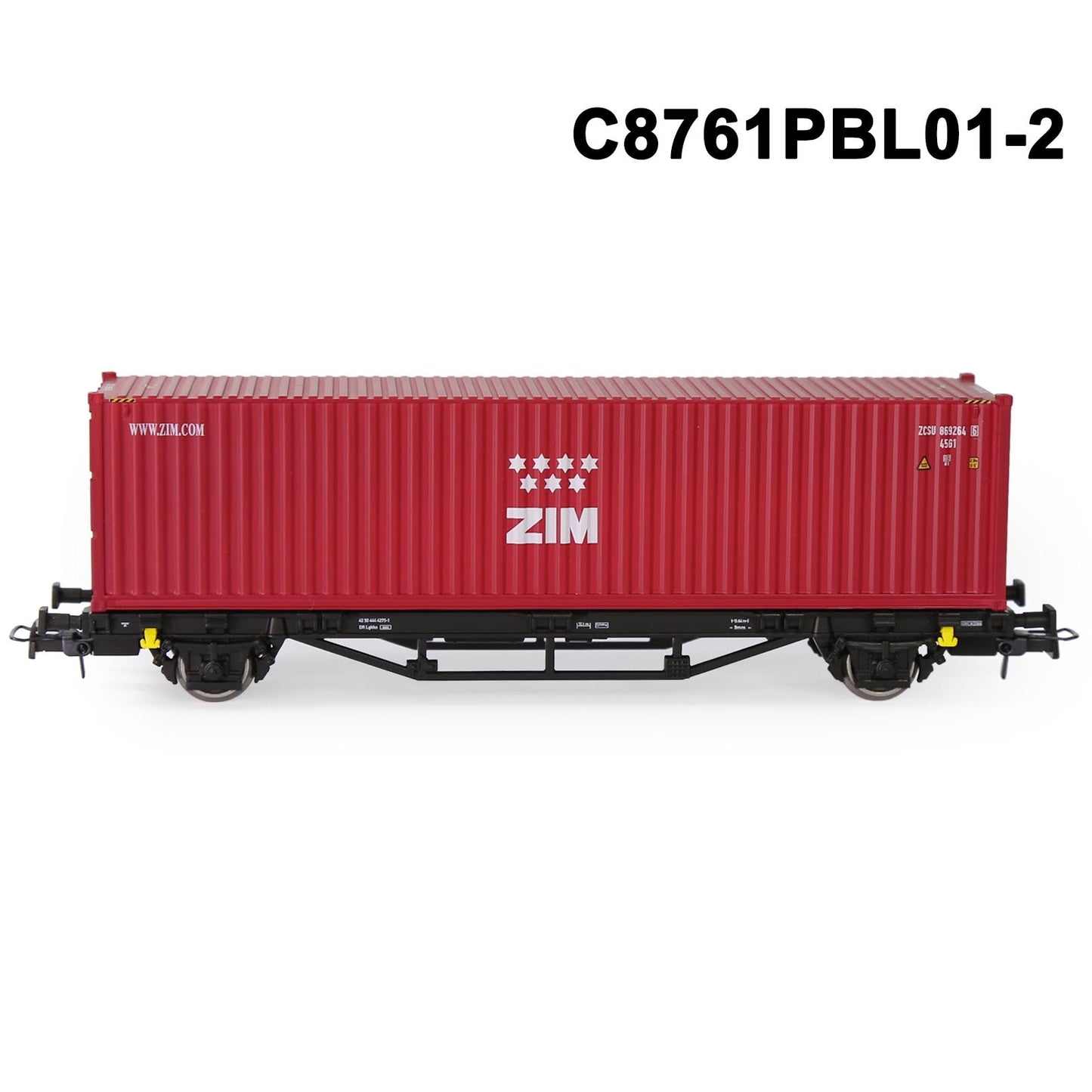 HO Scale 1:87 Flat Car with 20 or 40 ft Container