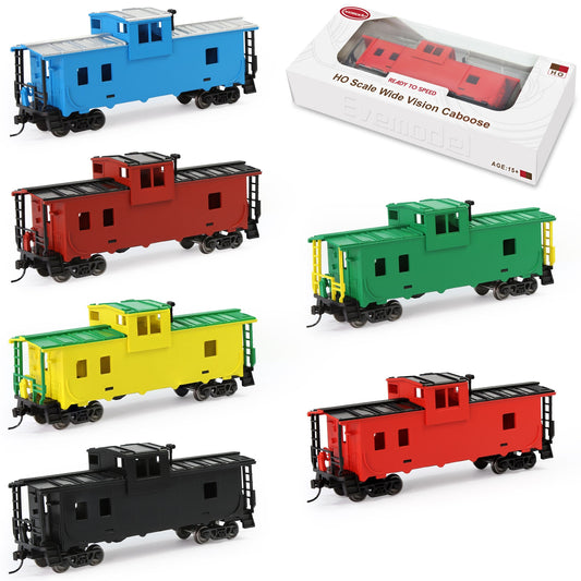 Evemodel Trains - HO Scale 36' Wide Vision Caboose Painted Unlettered Wagons C8763